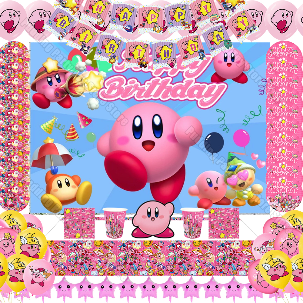 Philodendron Pink Princess - Cartoon Pink Star Kirbyed Tablware Set
